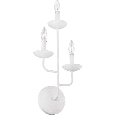 Afbeelding van Feiss LED Wandlamp Annie 3X E14 Max 40W Textured Plaster White
