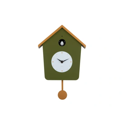 Afbeelding van Karlsson Wandklok Cuckoo Light Army green &amp; ochre yellow
