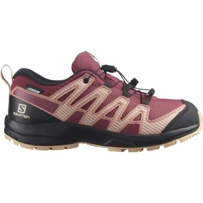 Afbeelding van Salomon XA PRO V8 CSWP Unisex Outdoorschoenen voor kinderen, Maat: 34, Earth red/black/almond cream Textiel/ synthetisch