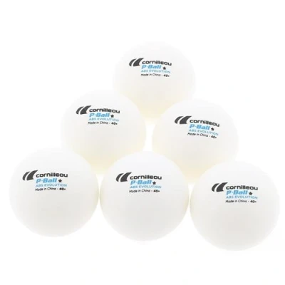 Image de Balle de tennis table Cornilleau Balles 6 pball abs evolution Blanc Taille : Unique
