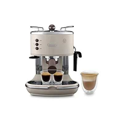 Image de De&#039;Longhi Icona Vintage ECOV 311.BG machine à café avec buse vapeur &quot;Cappuccino&quot; 15 bar beige