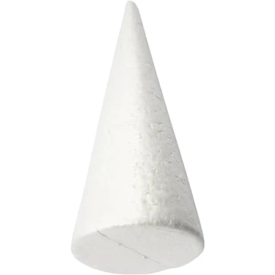 Afbeelding van Creativ Company Styropor Kegel Wit, 35cm
