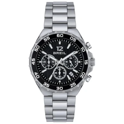 Afbeelding van Breil Highway Chronograaf acciaionerobianco, Heren, Maat: One Size, Acciaio nero bianco