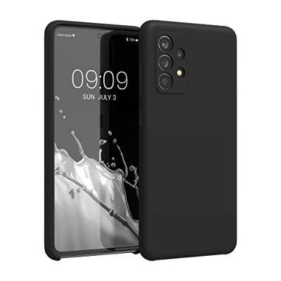Afbeelding van kwmobile telefoonhoesje geschikt voor Samsung Galaxy A52 / 5G A52s Hoesje met siliconen coating Smartphone case in zwart