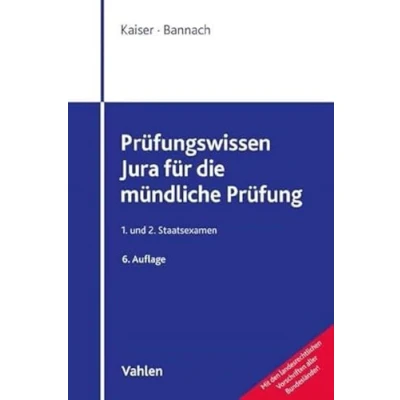 Afbeelding van Prüfungswissen Jura für die mündliche Prüfung
