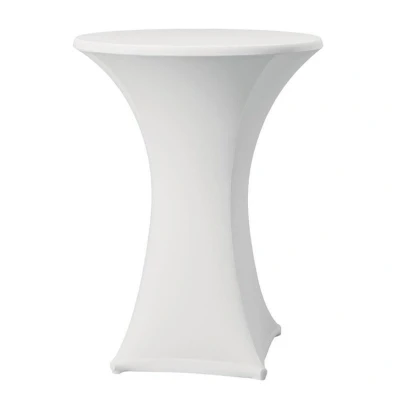 Afbeelding van statafelrok stretch D1 Ø 80 85cm incl.topcover wit