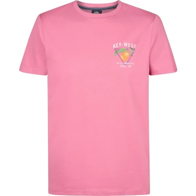 Afbeelding van Petrol Industries Heren Artwork T shirt Seagrape Rood Maat XXL