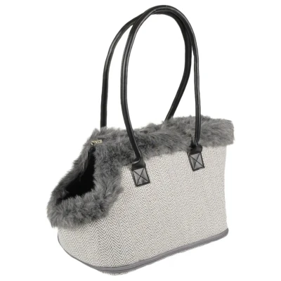 Afbeelding van Flamingo Draagtas Esmee Hondendraagtas 52x25x26 cm Grijs