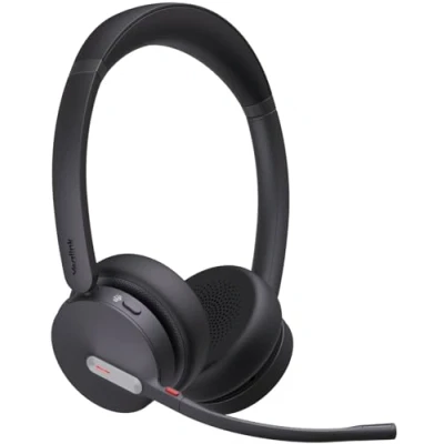 Image de Yealink BH70 Dual Micro casque sur oreille Bluetooth sans fil USB A via adaptateur noir Certifié pour Microsoft Teams