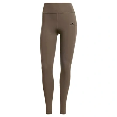 Afbeelding van adidas Performance Optime Fulllength Legging, Dames, Maat: Large, Shadow olive