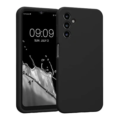 Afbeelding van kwmobile telefoonhoesje geschikt voor Samsung Galaxy A14 5G TPU backcover met siliconen coating Smartphone case in mat zwart