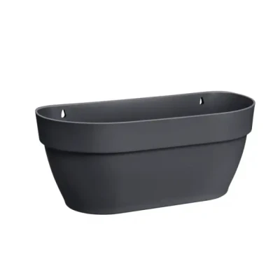 Afbeelding van Elho Vibia Campana Wall Basket 35 Wand Bloempot voor Buiten 100% Gerecycled Plastic Ø 35.0 x H 14.8 cm Antraciet