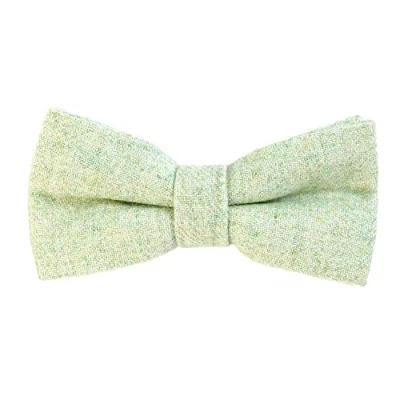 Afbeelding van DonDon Vlinderdas voor heren, 12 x 6 cm, katoen, geknoopt, in lengte verstelbaar, verschillende kleuren om uit te kiezen, Lichtgroen