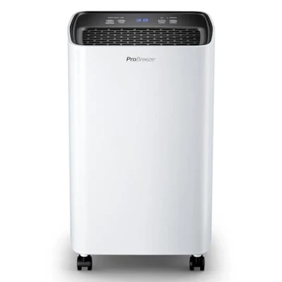 Afbeelding van Pro Breeze luchtontvochtiger, 12 l/dag, zwarte schimmelverwijderaar, automatische vochtabsorbeer, wasdroger, draagbare compressor, stil, timer 24 uur