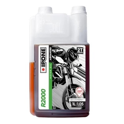Afbeelding van IPONE Motorolie 2 takt R2000 RS aardbeiengeur semi synthetisch met esters hoge kwaliteit doseerfles 1 l