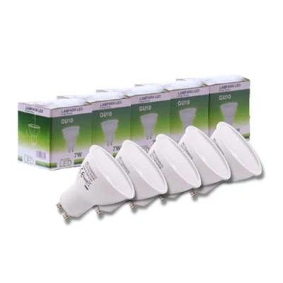 Afbeelding van JANDEI Set van 5 GU10 7W ledlampen (komt overeen met 50 W), natuurlijk wit 4200 K, 650 lumen, spaarlampen, niet dimbaar, voor thuis, kantoor, winkel.