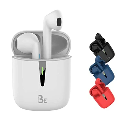 Afbeelding van BlueElement Pop Bluetooth 5.1 TWS stereo hoofdtelefoon 3D HD, draadloos, batterijduur 12 uur, led oplaadbox, eenvoudig te verbinden, geïntegreerde microfoon, licht en comfortabel voor iPhone/Android (wit)