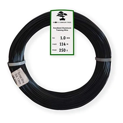 Afbeelding van Grow A Bonsai Tree geanodiseerd aluminium draad, 1 mm, 250 g grote rol, (1,0 zwart)