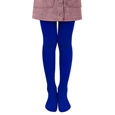 Afbeelding van L&amp;K II Kinderpanty&#039;s Klassieke Danspanty met Voet Zachte Comfortabele Kousen Elastische Panty in verschillende kleuren 27251, Uniek pakket koningsblauw