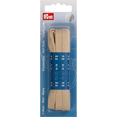 Afbeelding van Platte veters, 8 x 750 mm, beige