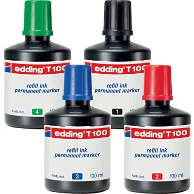 Afbeelding van edding T100 Set van 4 permanente markers voor (ook EcoLine)