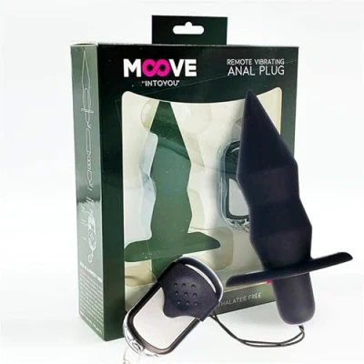 Afbeelding van MOOVE Vibrating Butt Plug With Remote Control Silicone Black
