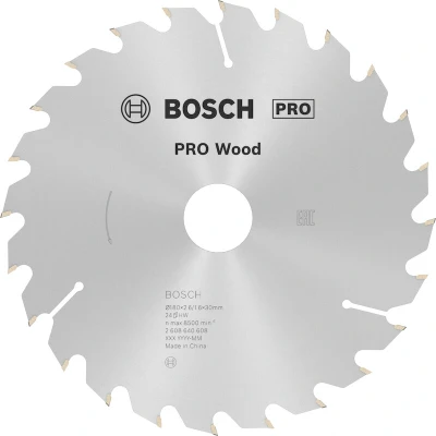 Image de BOSCH 2608640608 Lame de scie circulaire Optiline Wood, 180 x 30/20 2.6 mm, 24T