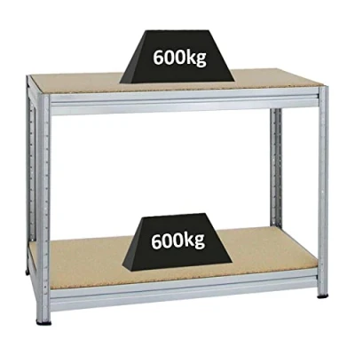 Afbeelding van PROREGAL Werkbank DINO in hoogte verstelbaar h x b d 90 120 60 cm draagvermogen 600 kg verzinkt werkbank, werktafel en knutselen