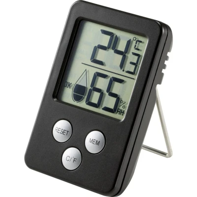 Afbeelding van Thermo en hygrometer Zwart