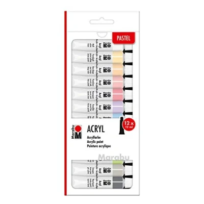 Image de Marabu Set de peinture acrylique &#039;PASTLL&#039;, 12 x ml