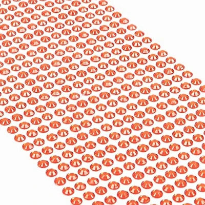 Afbeelding van Movoja 640 stuks rode glittersteentjes, rond, 5 mm, stickers om te versieren en knutselen, decoratieve stenen op plakken, rood
