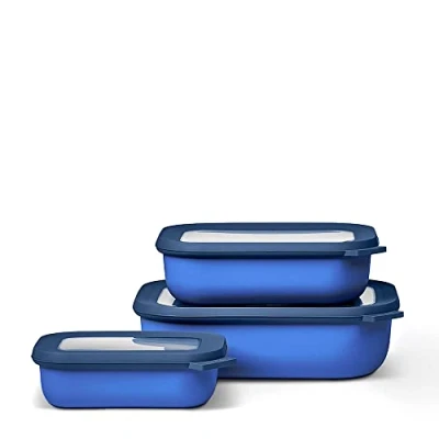 Afbeelding van Mepal Multikom Cirqula vershouddoos set 500 + 1000 2000 ml Rechthoekig Vivid blue