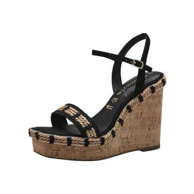 Afbeelding van Tamaris Sandalen met hoge hak, Dames, Maat: 40, Black Schoenen