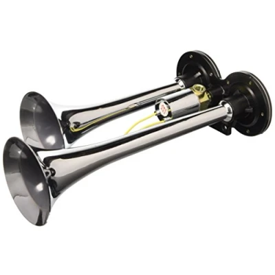 Afbeelding van Luchthoorn 2 tonig 24 volt chroom 23 en 30cm hoorns