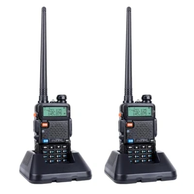 Afbeelding van Walkietalkie, oplaadbaar, L 144 146/430 440 MHz, 128 kanalen, batterij 1800 mAh, ondersteunt een bereik tot 8 km