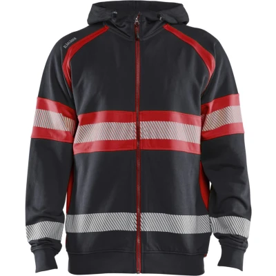Afbeelding van Blaklader 3552 1158 High Vis Hooded sweatshirt Zwart/High Rood