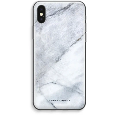 Afbeelding van Case Company® hoesje geschikt voor iPhone XS Max Witte marmer Soft Cover Telefoonhoesje Bescherming aan alle Kanten en Schermrand