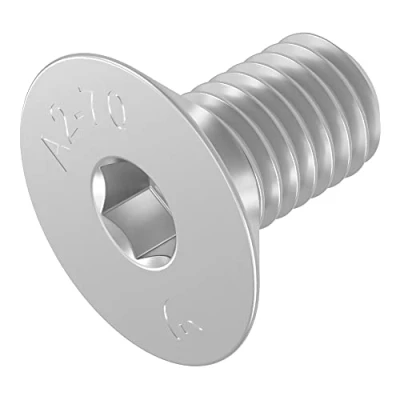 Afbeelding van SECCARO Set van 20 verzonken schroeven M6 x 12 mm roestvrij staal V2A VA A2 DIN 7991 / ISO 10642 binnenzeskant