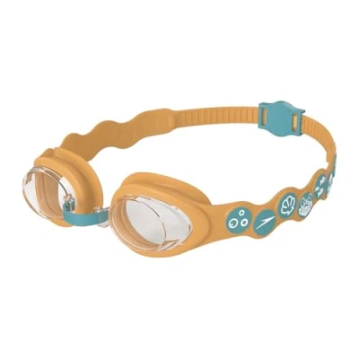 Image de Speedo Sea Squad Spot Lunettes de natation pour enfant Apprendre à nager Sangle réglable Confort, Aquarium/Aanadi Orange/transparent, taille unique