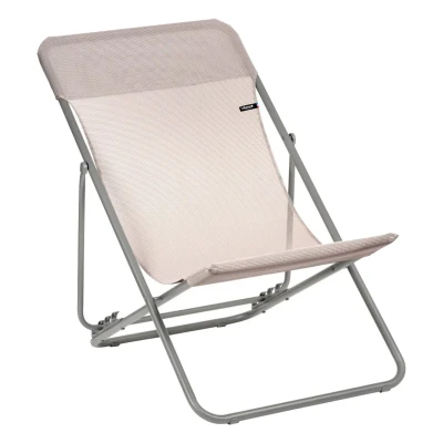 Afbeelding van Lafuma Maxi Transat Strandstoel Magnolia Roze Strandstoelen