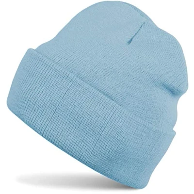 Afbeelding van styleBREAKER Warme gebreide muts unisex dunne winter 04024029, Lichtblauw