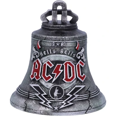 Afbeelding van Nemesis Now AC/DC Verzilverde Opbergdoos in de Vorm van een Oude Bel Zilver 13cm