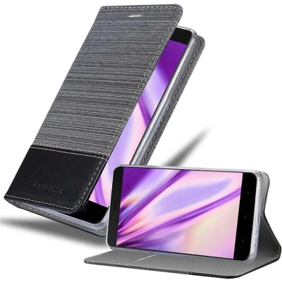 Afbeelding van Cadorabo Hoesje geschikt voor Xiaomi RedMi 5A in GRIJS ZWART Beschermhoes met magnetische sluiting, standfunctie en kaartvakje Book Case Cover Etui