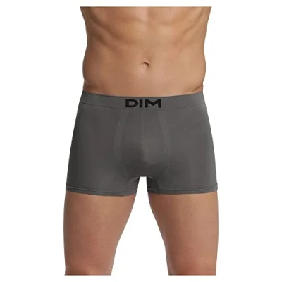 Afbeelding van DIM Seamless Micro X2 boxershorts voor heren, 2 stuks, grijs zwart, L
