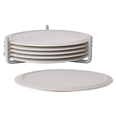 Afbeelding van ZONE glasonderzett.m.houder 6dlg SINGLES warm grey ZONE222372057
