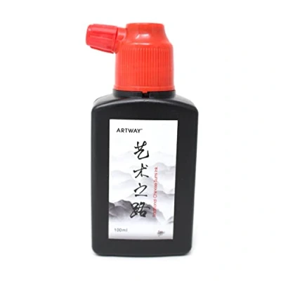Afbeelding van Artway Sumi Chinese inkt dichte zwarte voor Chinees tekenen 100 ml