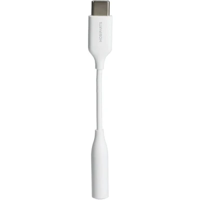 Afbeelding van Mobiparts USB C to 3.5 mm Jack Adapter White (bulk)