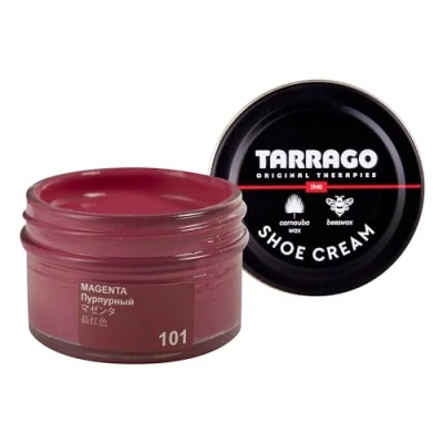 Afbeelding van Shoe Cream Beschermende crème voor leren schoenen, schoenverzorging, voedt, herstelt en beschermt 50 ml, 101 Magenta