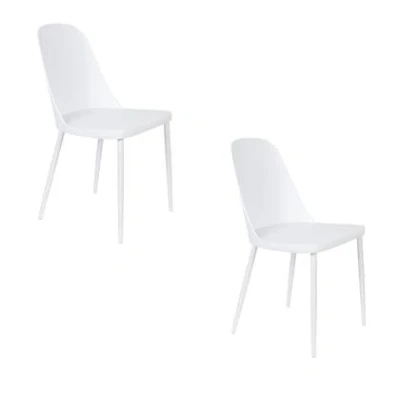 Afbeelding van Housecraft Living Pip Eetkamerstoelen Wit Set van 2