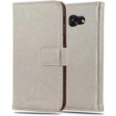 Afbeelding van Cadorabo Hoesje geschikt voor Samsung Galaxy A3 2017 in CAPPUCCINO BRUIN Beschermhoes met magnetische sluiting, standfunctie en kaartvakje Book Case Cover Etui